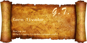Gern Tivadar névjegykártya