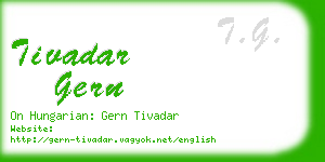 tivadar gern business card